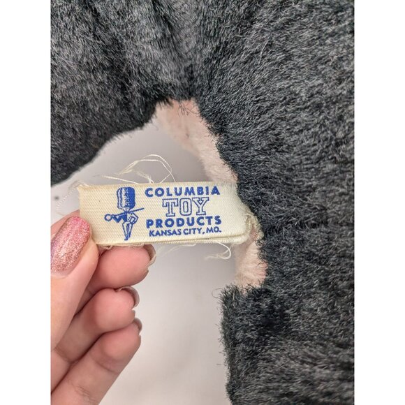 Vintage Columbia Toy Black Bear Panda Stuffed Animal 26" - Picture 5 of 6